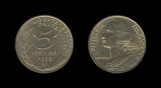 France Francuska 5 Centimes 1993