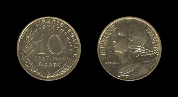 France Francuska 10 Centimes 1963