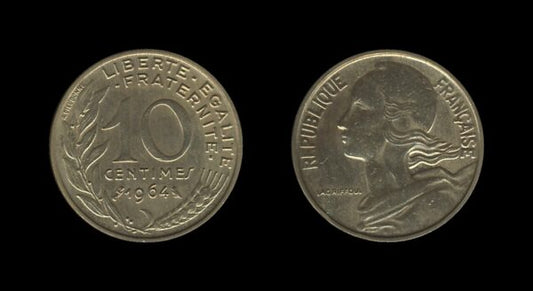 France Francuska 10 Centimes 1964