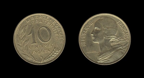 France Francuska 10 Centimes 1968