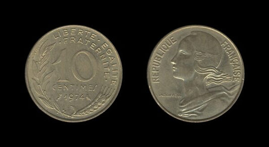 France Francuska 10 Centimes 1974