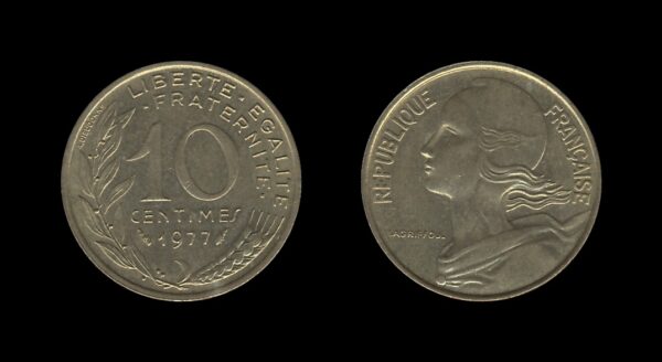 France Francuska 10 Centimes 1977