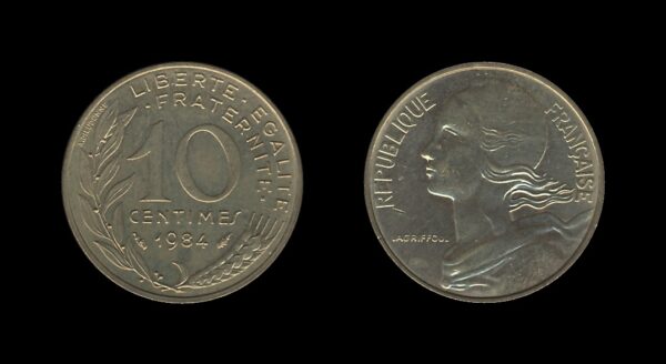 France Francuska 10 Centimes 1984