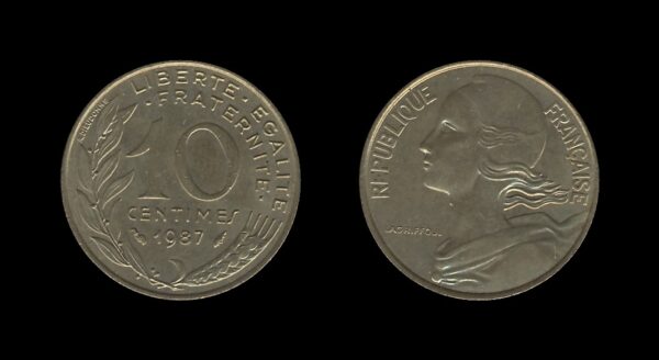 France Francuska 10 Centimes 1987