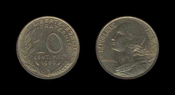 France Francuska 10 Centimes 1989