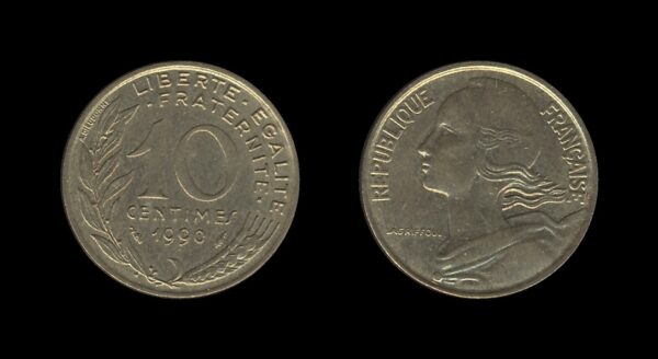 France Francuska 10 Centimes 1990