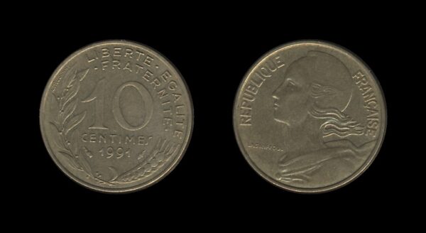 France Francuska 10 Centimes 1991