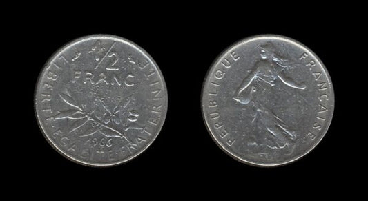 France Francuska 1/2 Franc 1966