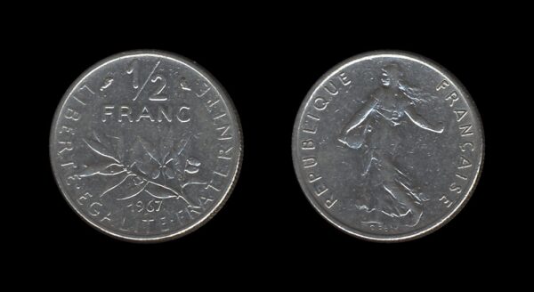 France Francuska 1/2 Franc 1967