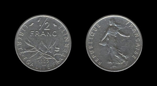 France Francuska 1/2 Franc 1969