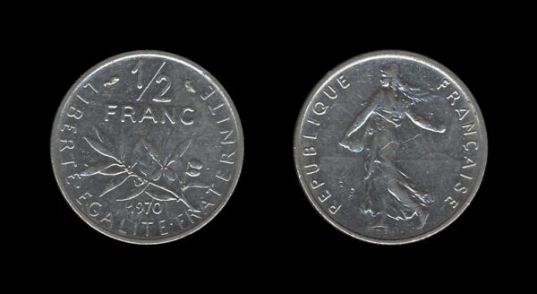 France Francuska 1/2 Franc 1970