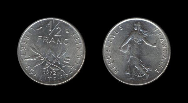 France Francuska 1/2 Franc 1972