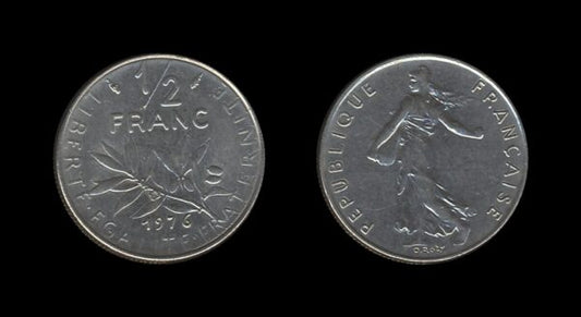 France Francuska 1/2 Franc 1976