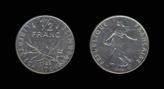 France Francuska 1/2 Franc 1985