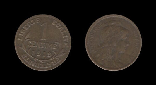 France Francuska 1 Centime 1919