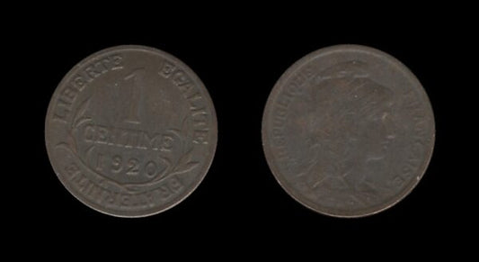 France Francuska 1 Centime 1920