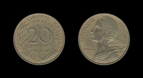 France Francuska 20 Centimes 1963