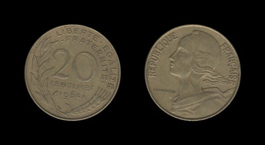 France Francuska 20 Centimes 1964