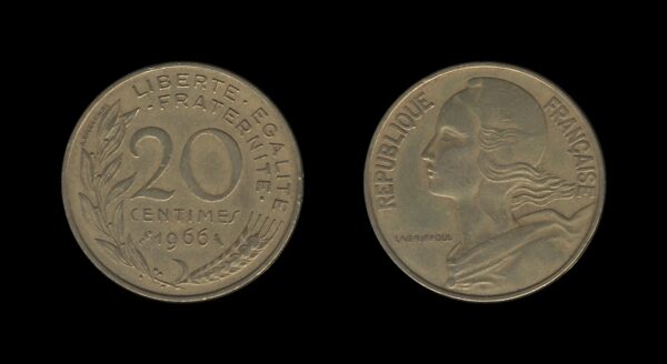 France Francuska 20 Centimes 1966