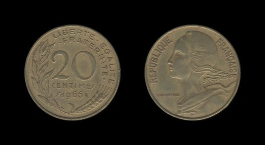 France Francuska 20 Centimes 1966