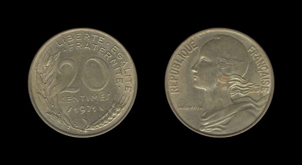 France Francuska 20 Centimes 1971