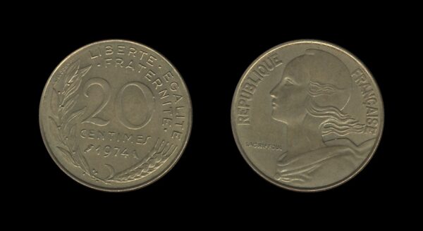 France Francuska 20 Centimes 1974