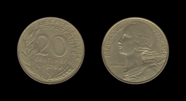 France Francuska 20 Centimes 1975