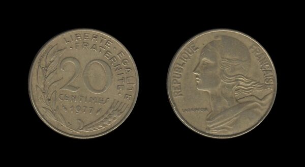 France Francuska 20 Centimes 1977