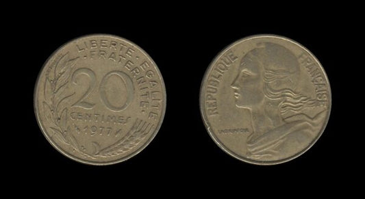 France Francuska 20 Centimes 1977