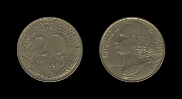 France Francuska 20 Centimes 1982