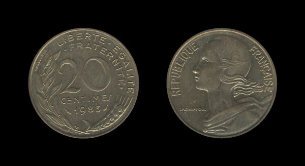 France Francuska 20 Centimes 1983