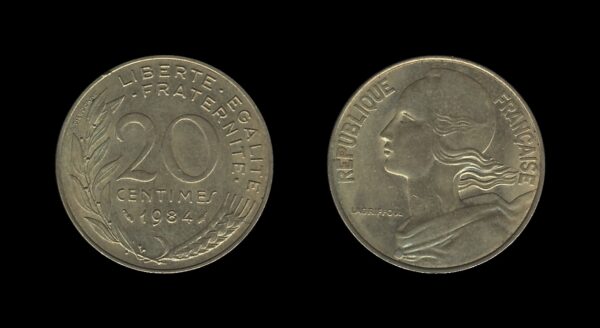 France Francuska 20 Centimes 1984