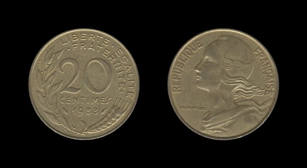 France Francuska 20 Centimes 1988