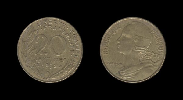 France Francuska 20 Centimes 1992