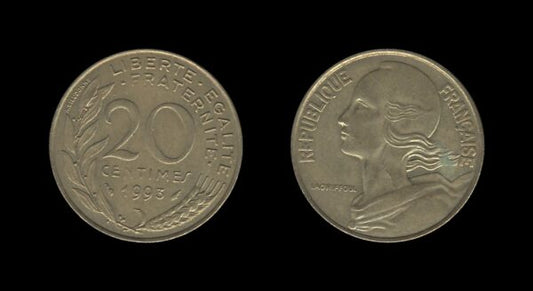 France Francuska 20 Centimes 1993