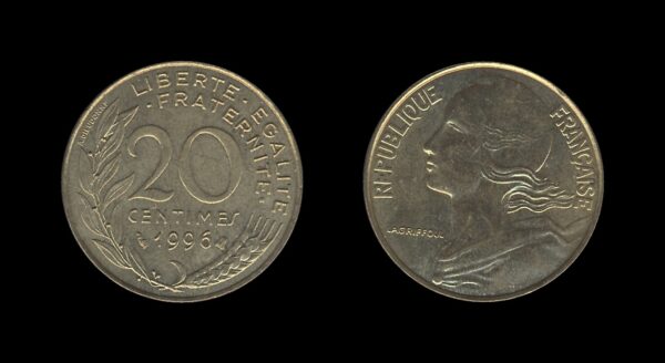 France Francuska 20 Centimes 1996