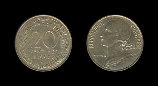 France Francuska 20 Centimes 1997