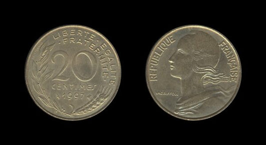 France Francuska 20 Centimes 1997