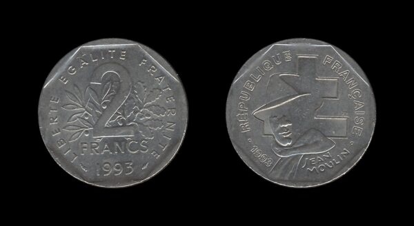 France Francuska 2 Francs 1993 – Jean Moulin