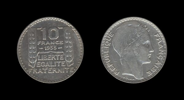 France Francuska 10 Francs 1933 Srebrnjak