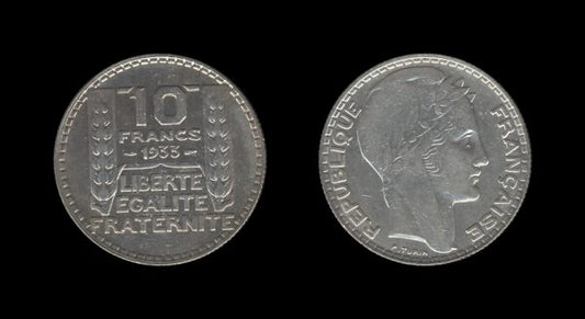 France Francuska 10 Francs 1933 Srebrnjak