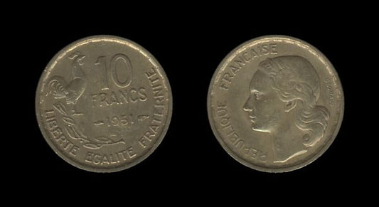 France Francuska 10 Francs 1951