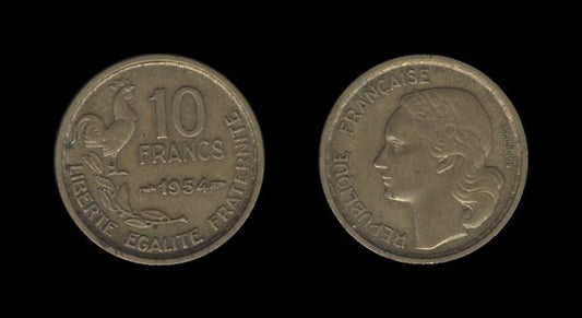 France Francuska 10 Francs 1954