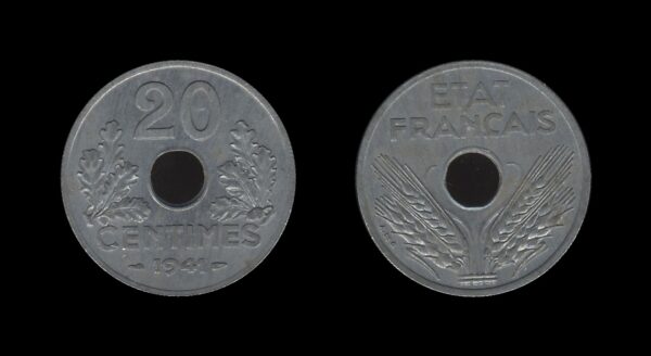 France Francuska 20 Centimes 1941