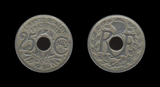 France Francuska 25 Centimes 1920