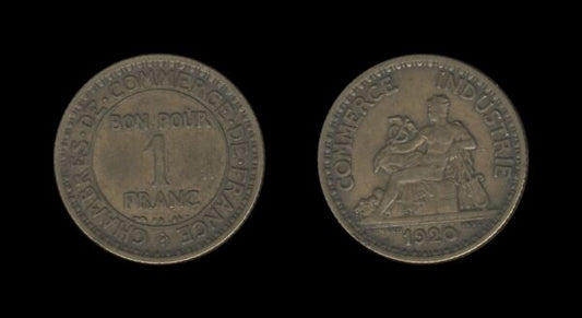 France Francuska 1 Franc 1920 – Chambers of Commerce