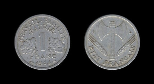 France Francuska 1 Franc 1944 B – Vichy French State