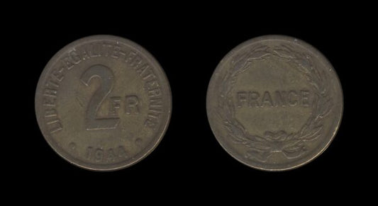 France Francuska 2 Francs 1944