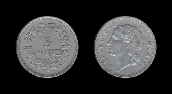 France Francuska 5 Francs 1947