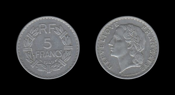 France Francuska 5 Francs 1949